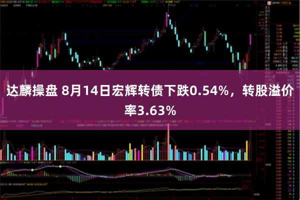 达麟操盘 8月14日宏辉转债下跌0.54%，转股溢价率3.63%