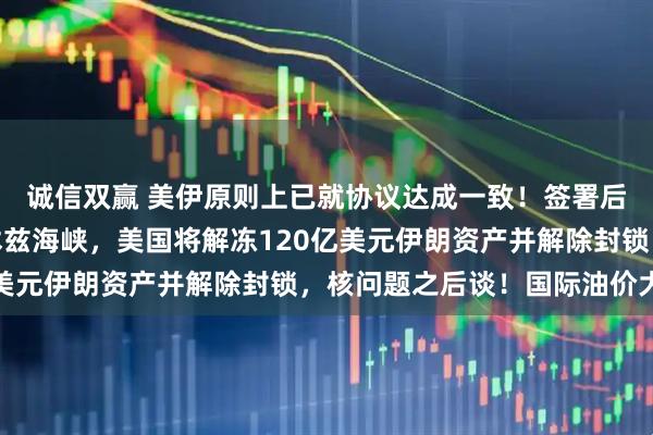 诚信双赢 美伊原则上已就协议达成一致！签署后伊朗将立刻开放霍尔木兹海峡，美国将解冻120亿美元伊朗资产并解除封锁，核问题之后谈！国际油价大跌